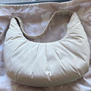 Dagne Dover Moonbeam off white Rider puff shoulder bag with dust bag